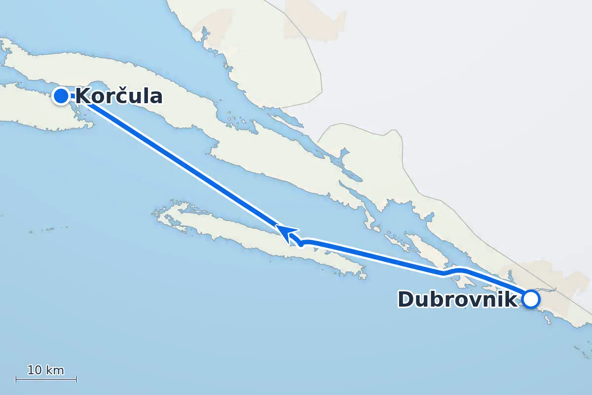 Dubrovnik - Korčula